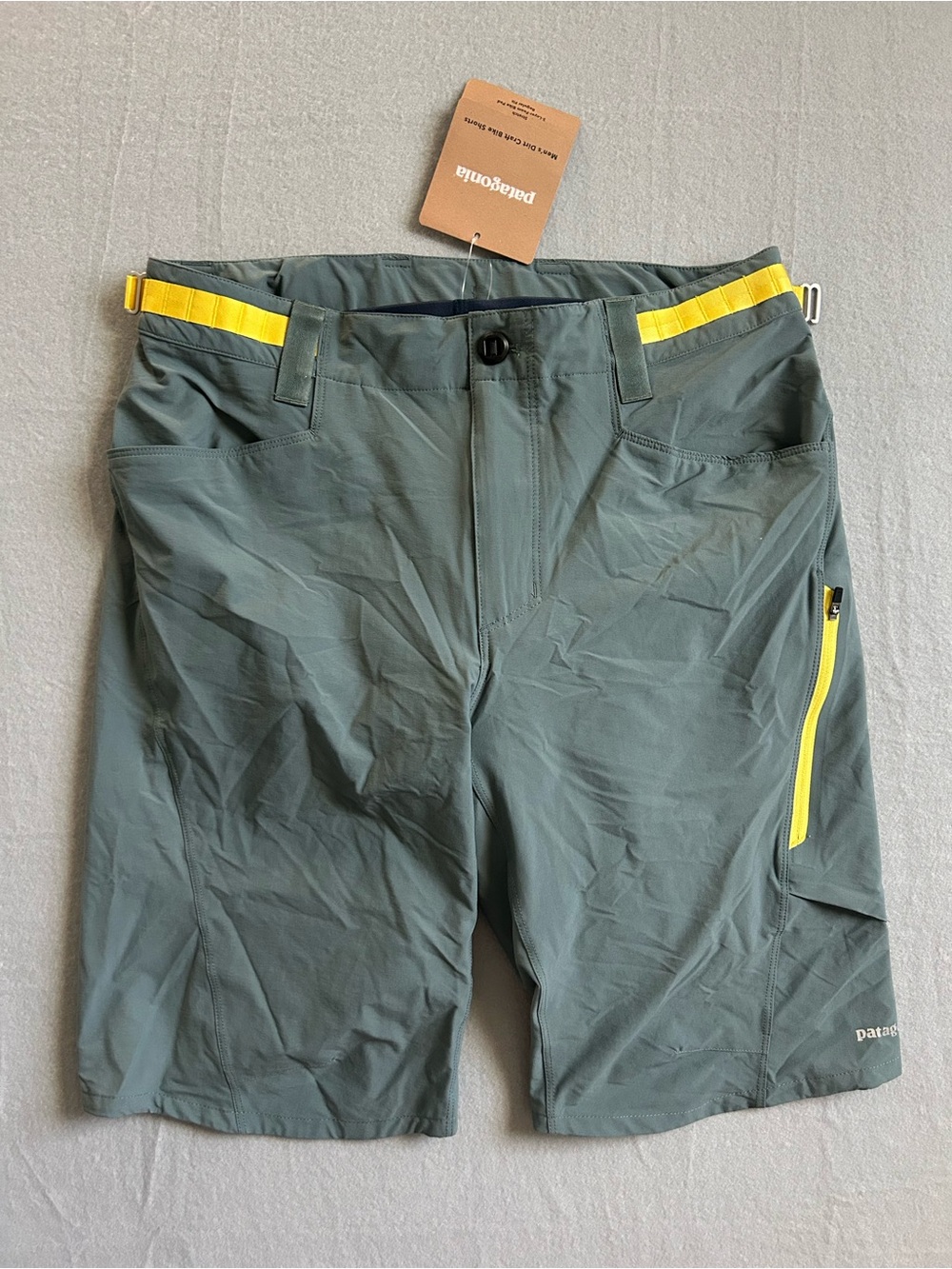 New Patagonia Dirt Craft Bike Riding Shorts W/ Padded Green Men's Size M